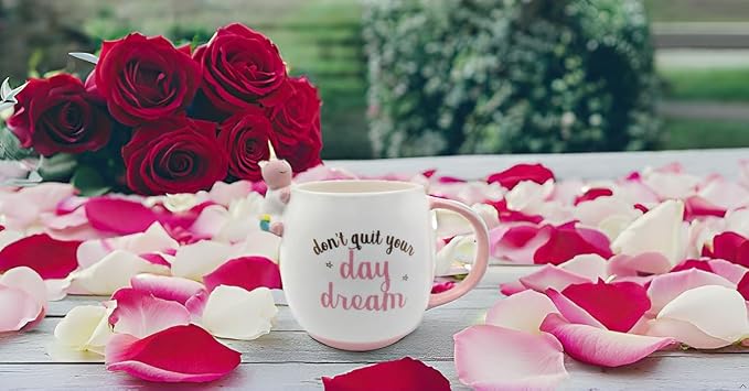 Decodyne Funny Unicorn Coffee Mug 14 Ounce, Gag Gifts for Adults, White Elephant Gifts, Cute Stuff For Women and Teen Girls, Coworker Office Gift, Cool Stuff