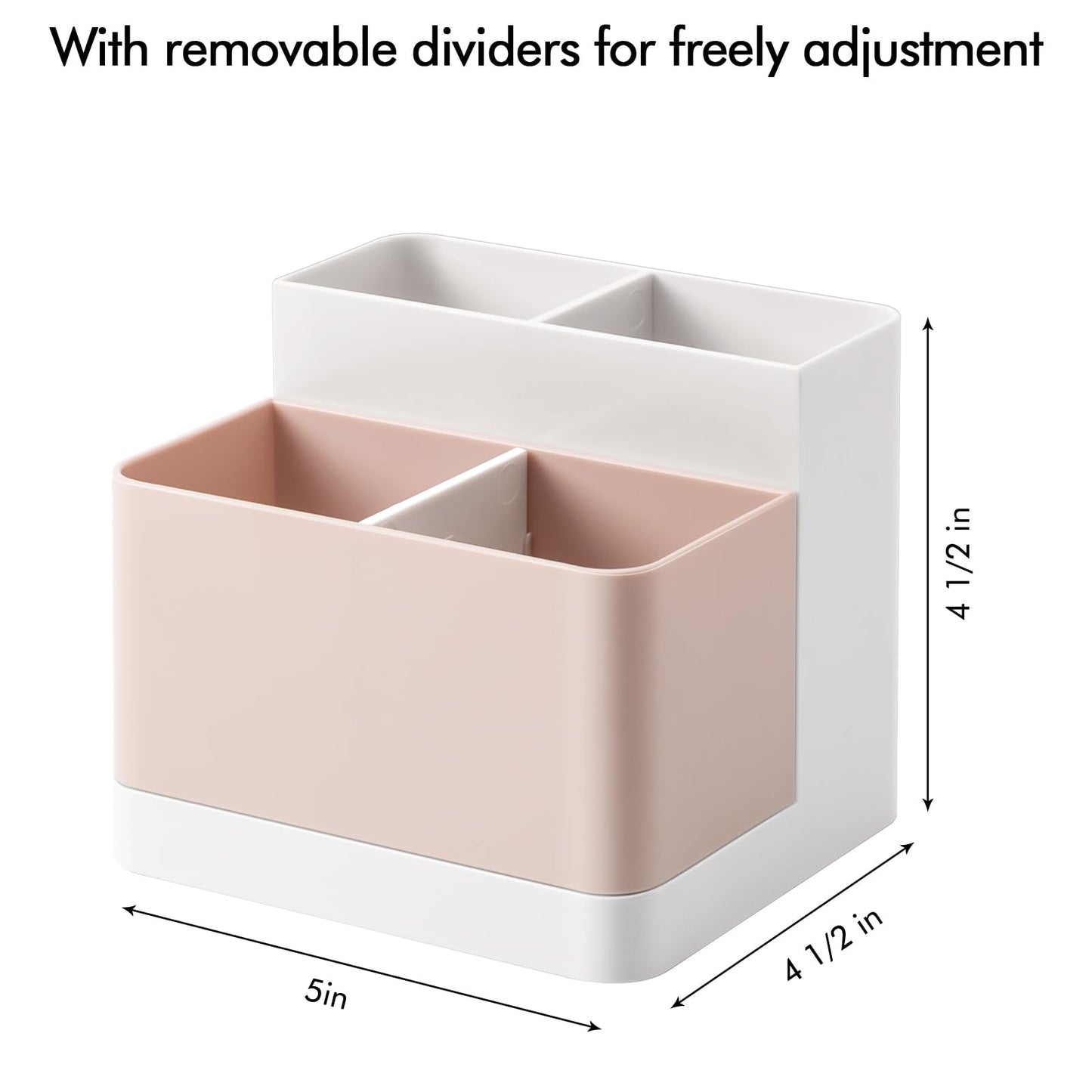 Poeland Desktop Storage Organizer Pencil Card Holder Box, Holders for Desk Accessories, Container for Desk, Office Supplies, Vanity Table