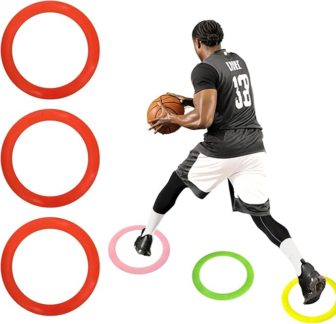Colorful Anti Slip Safety Agile Ring Speed Ring 3 PCs Speed and Agility Training Equipment Basketball Training Equipment Sports Agility Training Skill Improvement Equipment