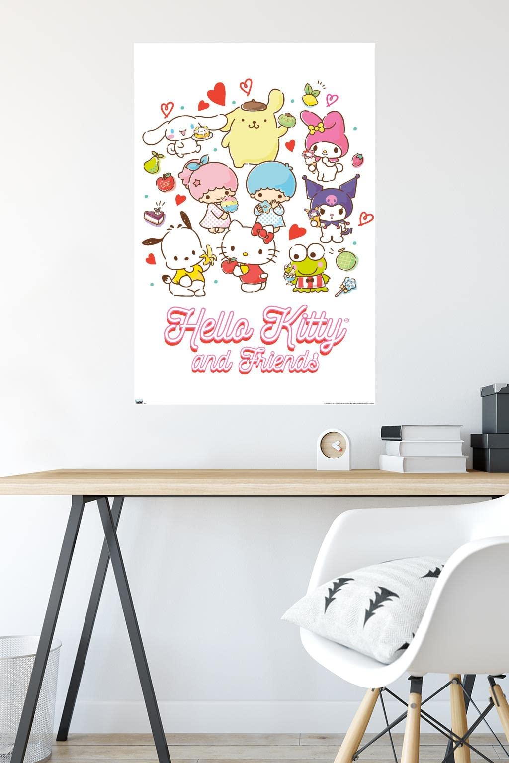 Hello Kitty and Friends: 23 Favorite Flavors - Kawaii Wall Poster, 34L" x 22.4W", Unframed Version
