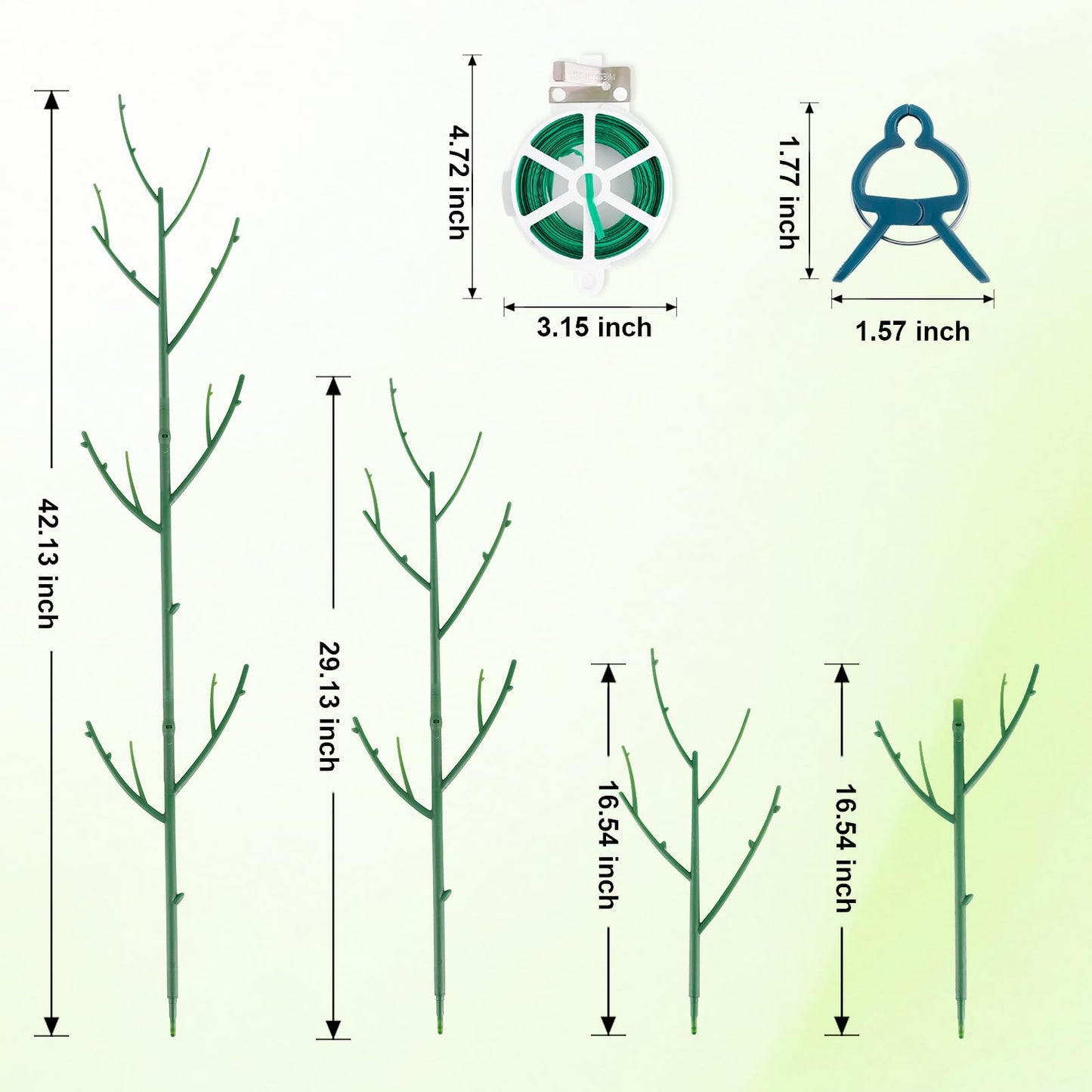 PERSZEN 15 Pack Stackable Plant Support Stakes, Garden Trellis for Climbing Plants Indoor and Outdoor Use, Plant Accessories for Potted Plants Monstera, Plant Sticks for Climbing Plant Stems