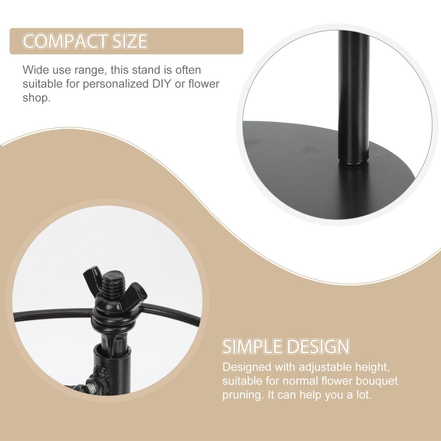 BESPORTBLE Bouquet Display Stand Bouquet Holder Action Figure Stand Rose Shelf Support Adjustable Desktop Fixator for Flower Store Wedding Floral Arrangement