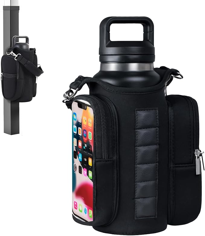 Magnetic Gym Bag for Men & Women - Water Bottle Holder, Crossbody Strap, Touchscreen Pocket & Creative Storage - Perfect for Gym, Running, Travel & Fitness Essentials