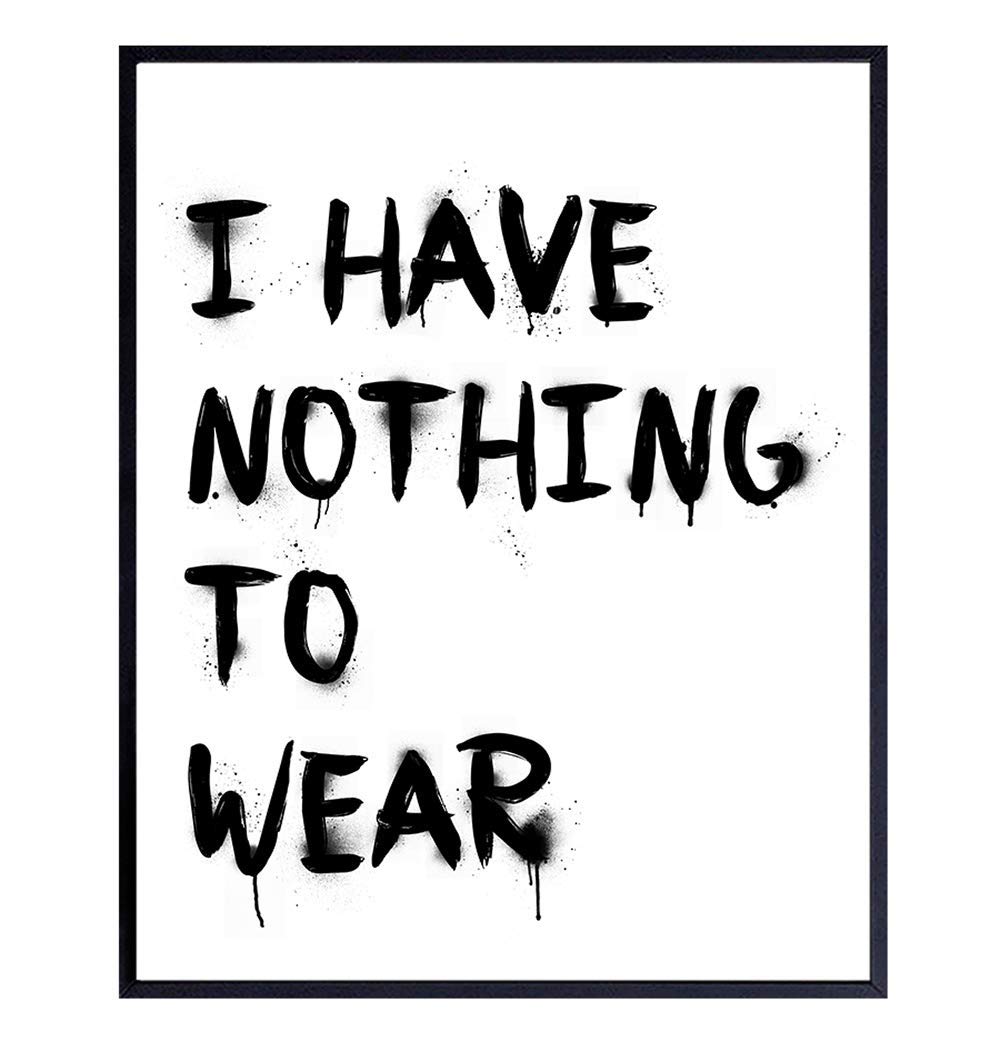 Fashion Art Print Typography - Funny Typography Wall Art Poster - Chic Modern Home Decor for Bedroom, Bathroom - Great Gift for Women, Fashionistas, Designer Fashion Fans - 8x10 Photo - Unframed