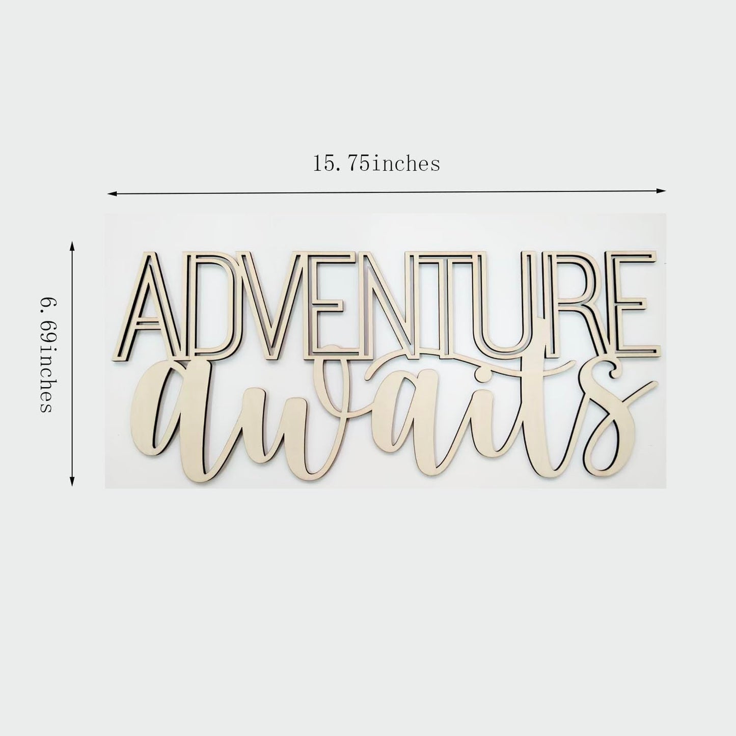 Wooden Adventure Awaits Backdrop,Baby Shower Party Decoration for Travel Themed Birthday Party Decoration Photography Background(15.75×6.69in)