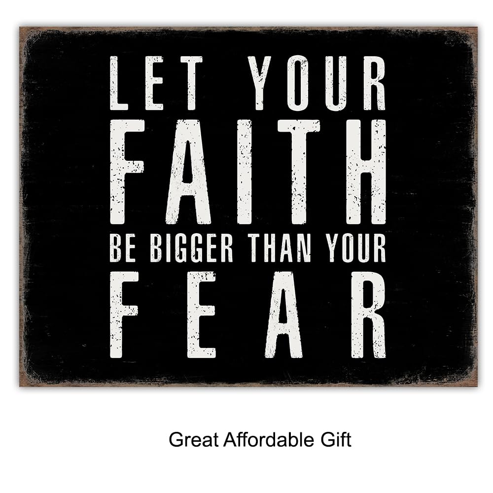 Bible Verse Quotes Wall Decor - Inspirational quote Christian Gifts for Men - Christian Wall Art - religious Signs - Scripture Decor - God Decoration - spiritual positive Motivational poster Set