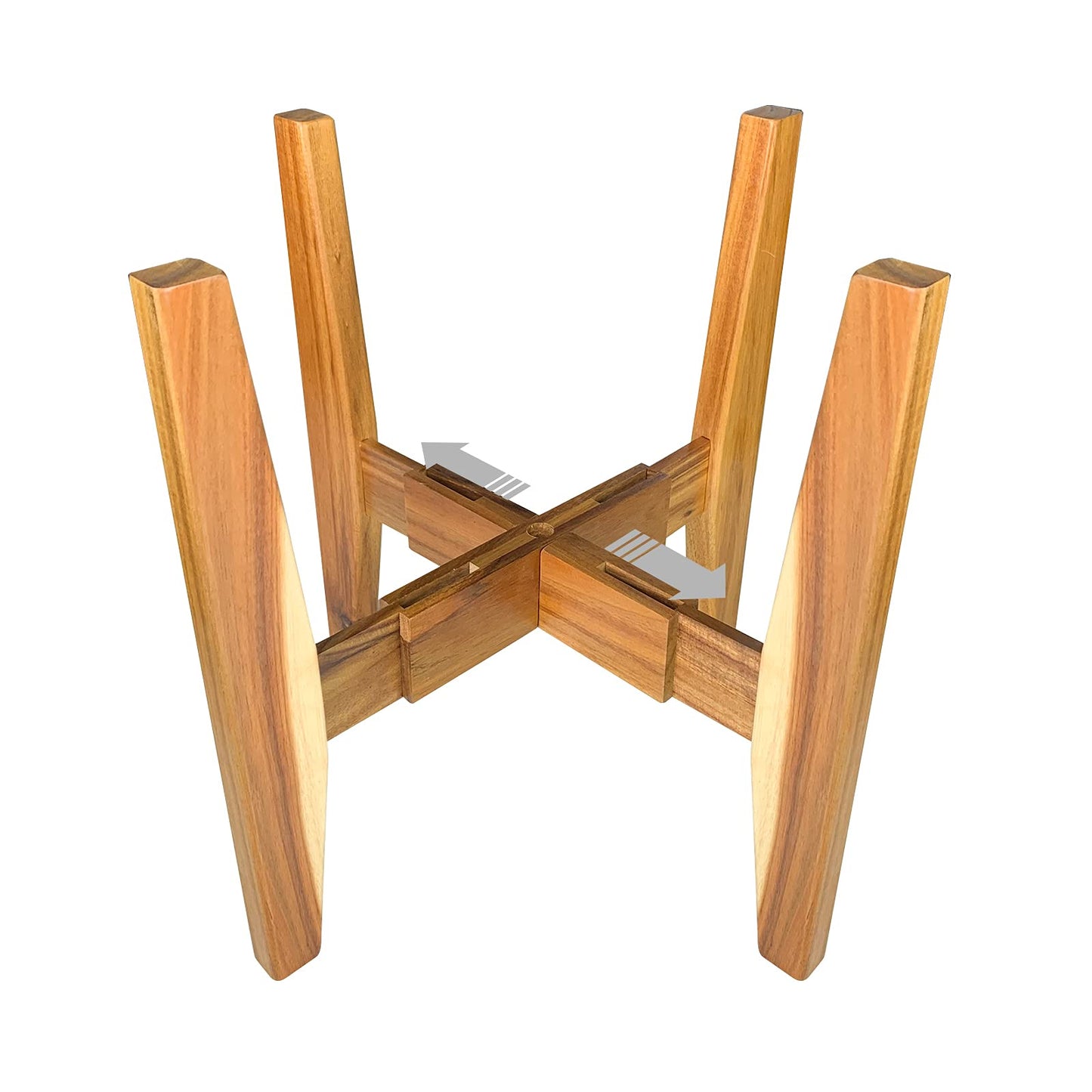 SOTECH Plant Stand - Adjustable Modern Indoor Plant Holder Mid Century Modern Plant Stand & Large Pots Sizes 8 9 10 11 12 inches Bamboo wood Plant Stands Plant Holder