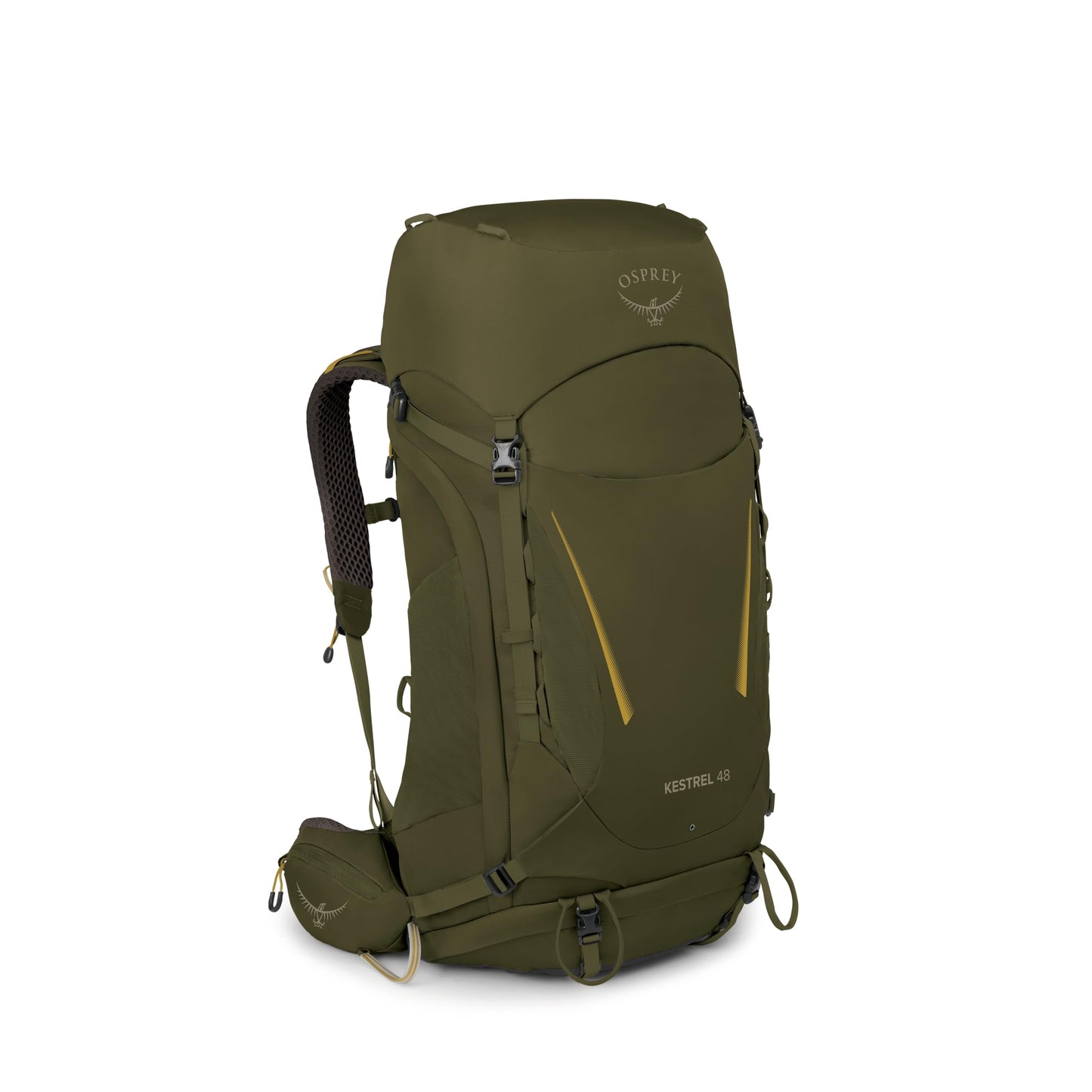 Osprey Kestrel 48L Men's Backpacking Backpack - Hiking & Camping Bag with Waterproof Raincover, Moss Green, Small/Medium