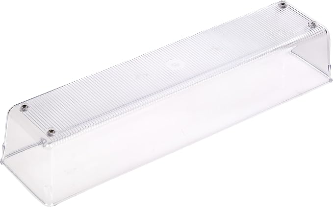 iDesign Plastic Drawer Organizer, Set of 2, 4" x 16" x 3" | For bathroom, bedroom, kitchen, office, or craft room