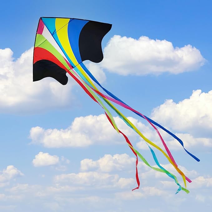Kites for Kids & Adults, Beach Kites Set for Beginners, Easy to Fly Large Kites Pack for Boys and Girls, Kite String Included, Perfect for Outdoor Activities