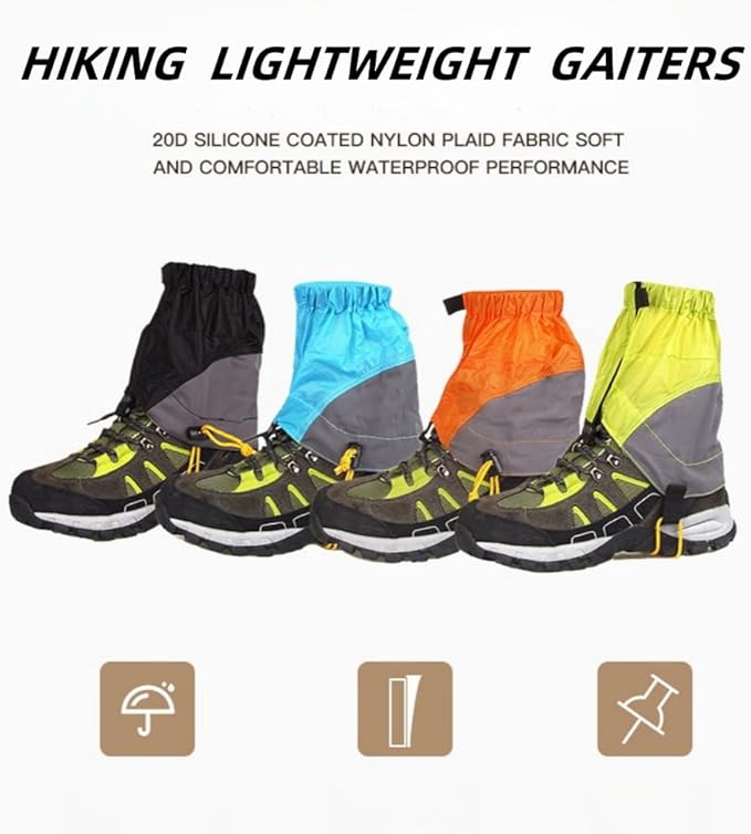 Short Leg Gaiters,Shoe Covers,Hiking Gaiters,Lightweight and Adjustable, Available in All Seasons,Waterproof,for Men and Women Hiking, Mountaineering,Walking, Hunting