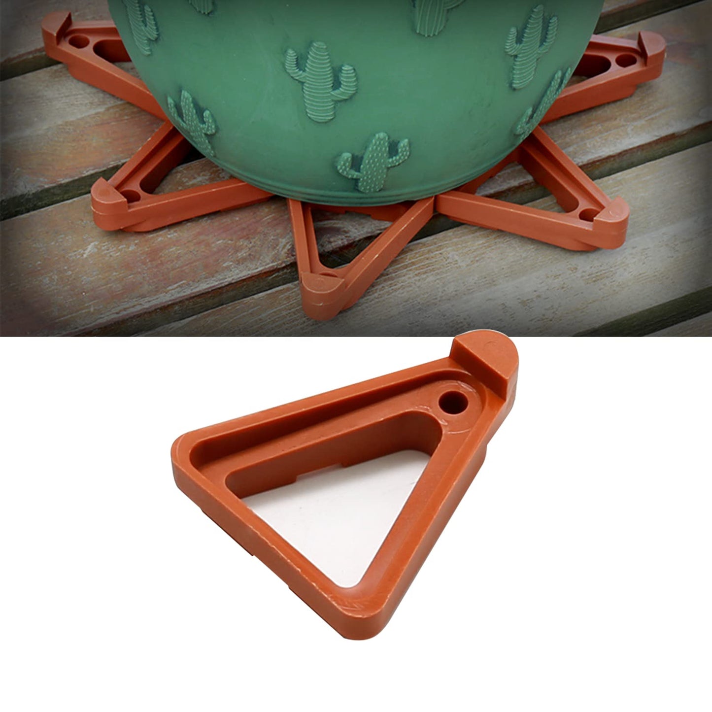 DUZFOREI 24Pcs Flower Pot Risers Plant Pot Feet Pot Feet for Outdoor Planters Flower Pot Foot Pads for Outdoor Indoor Garden Plants Breathable Moisture-Proof (Brick-Red)