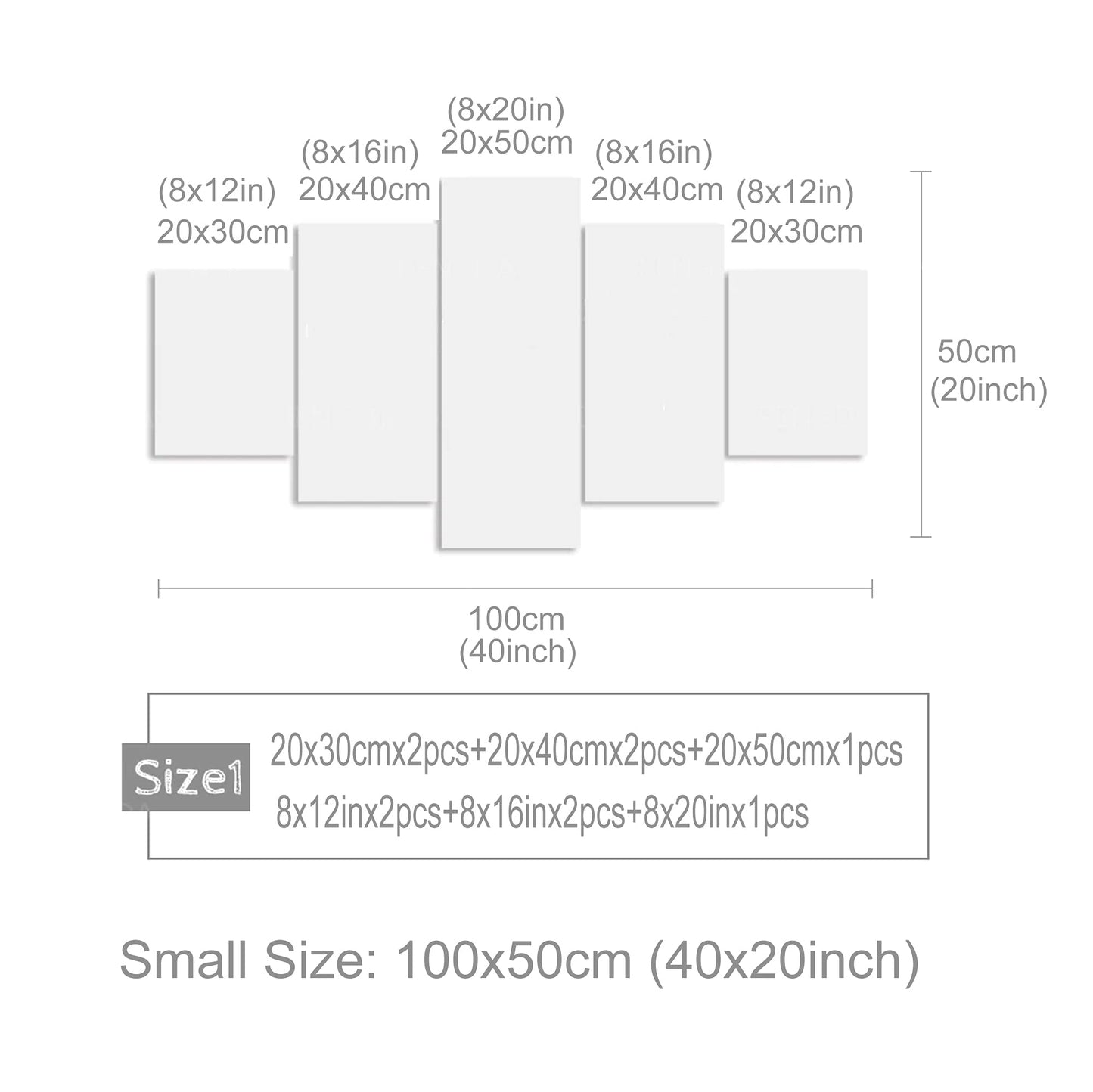LUDUHU Home Canvas Print Wall Art - 5 Piece Sweet Home Signs, Black and White Quotes, Modern Family Wall Decor (G, Oversize 40x20inch)