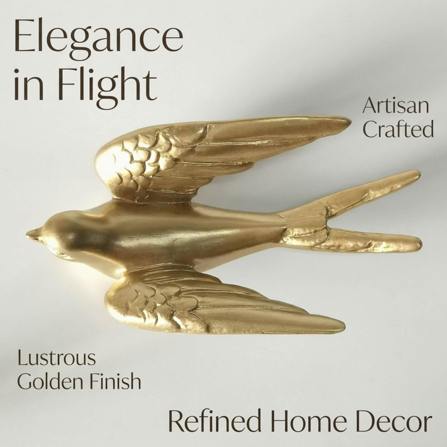 ZASEUCI Bird Wall Sculpture Art Set of 3, 5.1 Inch Resin 3D Sculpted Birds, Hanging wall decor and Elegant wall art for Home, Stylish wall art for living room