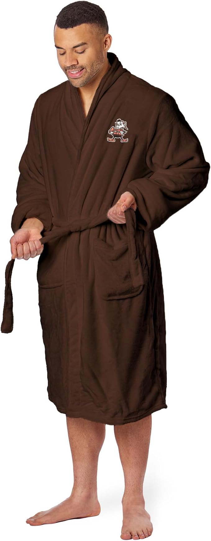 NFL Adult Unisex Silk Touch Bathrobe, Officially Licensed Loungewear, Soft Plush Polyester