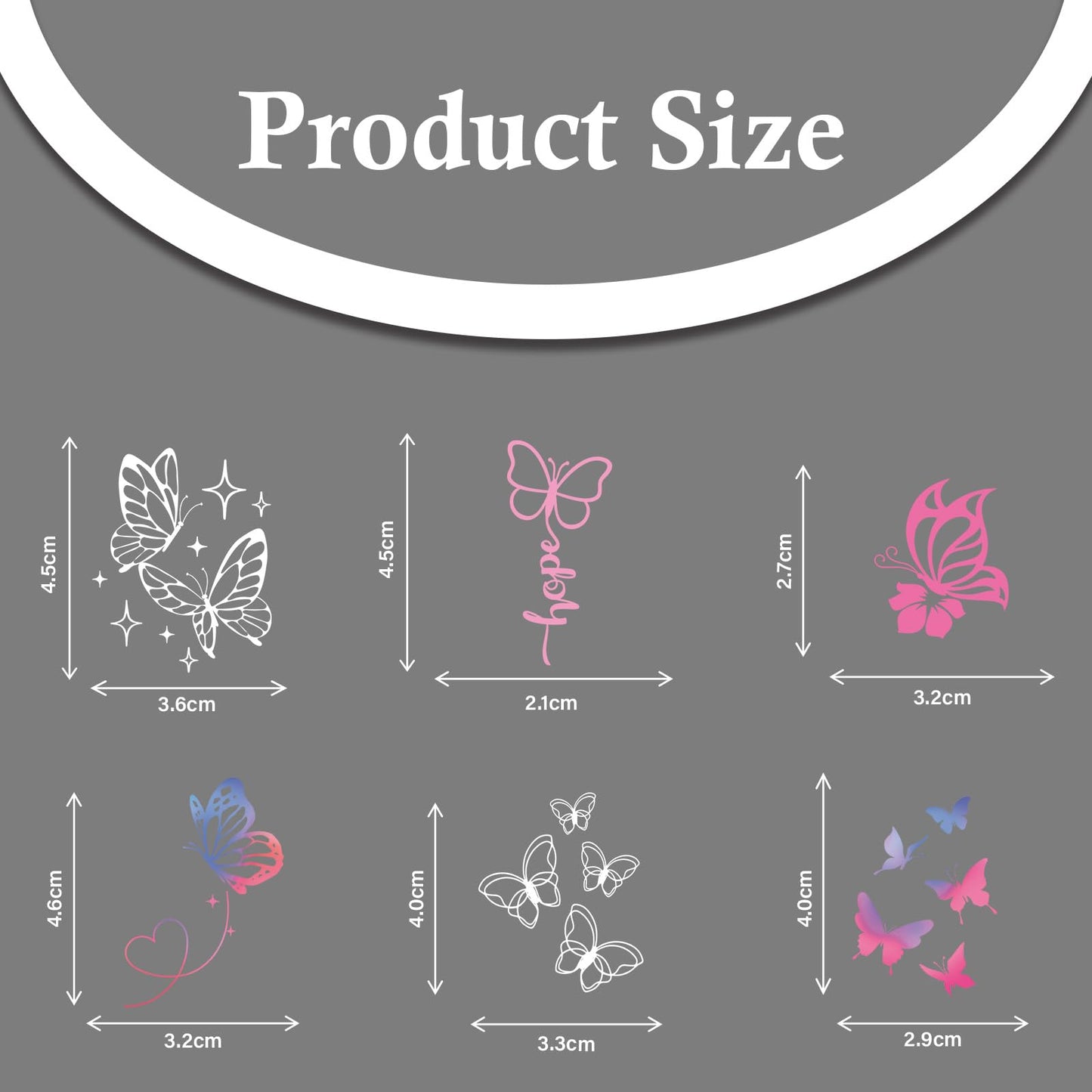 Dazoratix Butterfly Rearview Mirror Decals - 6 Pcs Cute Car Rear View Sticker Pink Waterproof Window Vinyl Accessories Gift for Women Girl Auto Interior Bumper Tumbler Trucks Laptop Water Bottle Decor