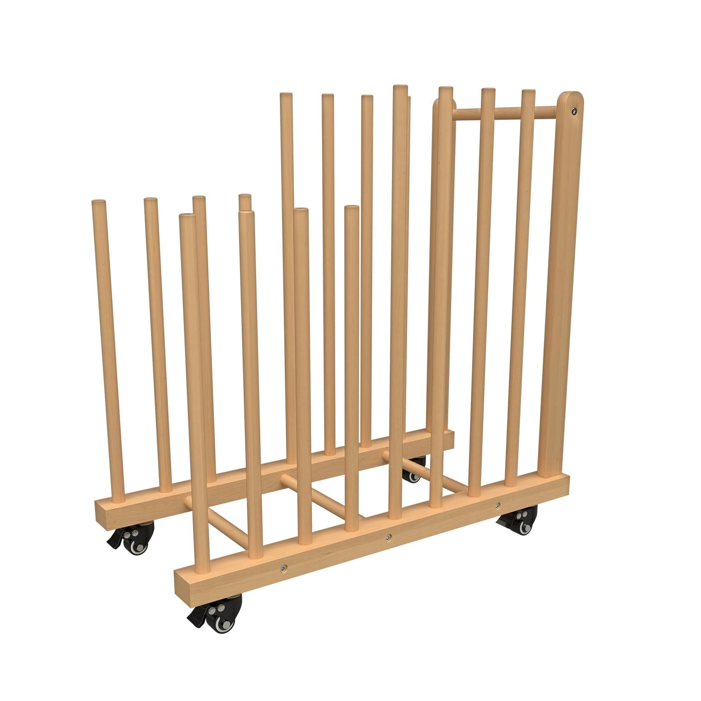 LEJITEKK Art Storage Rack with Handle&Caster Wheels,Wooden Art Canvas Storage Stand,Art Drying Rack, Canvas Boards Rack for Drawing Board ,Art Studios,Panel,Artworks,Gallery