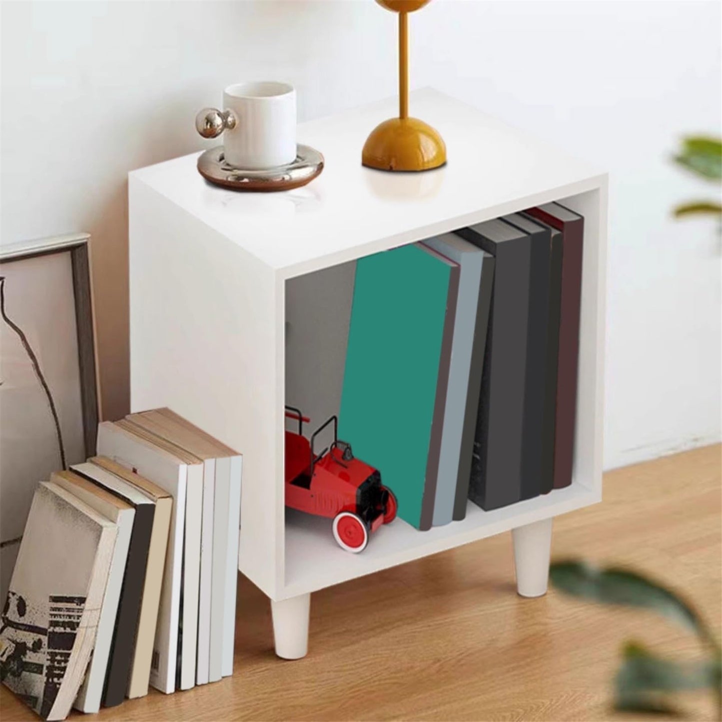 XJOYSL7921 DVD Storage Storage Rack Open Floor Vinyl Record Cabinet Large Capacity Wooden Storage Display Rack CD Rack Tower