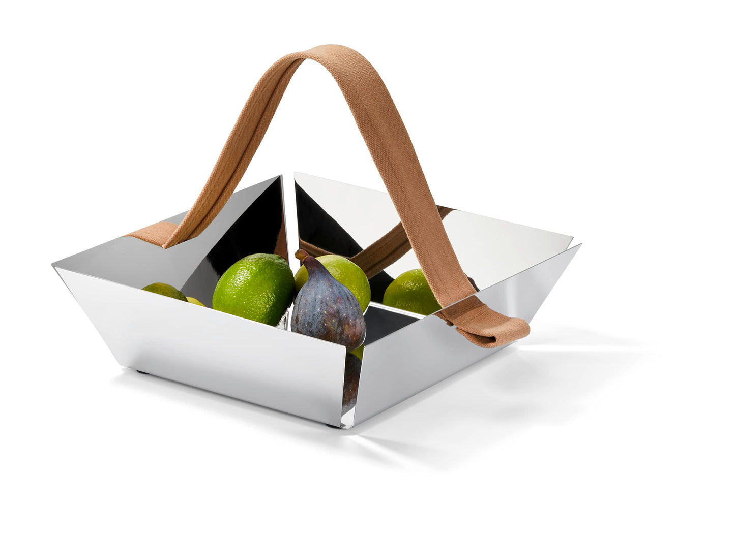 Philippi - A Tavola Fruit Basket, Silver, 23,5 x 23,5 x 7 cm