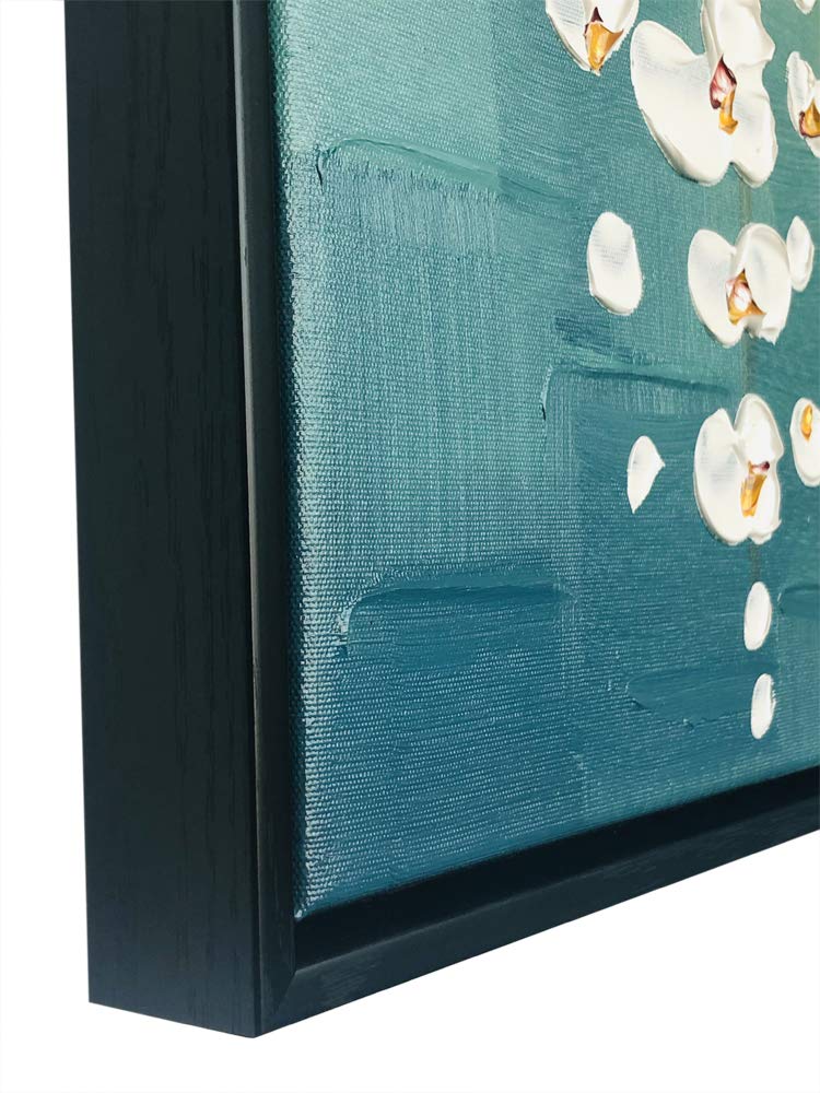 Wieco Art Framed Art Beauty of Life 100% Hand-Painted Modern Artwork Abstract Floral Oil Paintings on Canvas Wall Art for Home Decorations Wall Decor Stretched with Black Frame