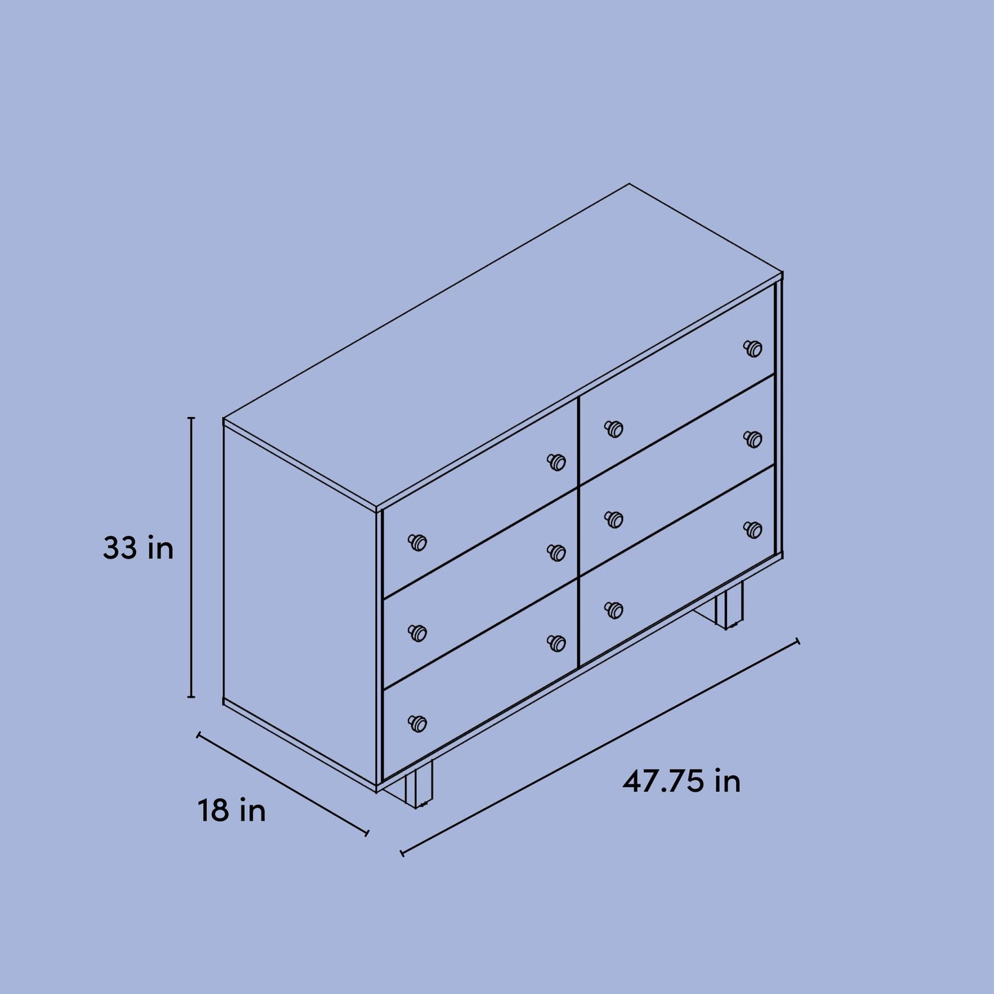 Storkcraft Texas 6 Drawer Dresser (Hazelnut) – GREENGUARD Gold Certified Baby Dresser, Interlocking Drawer System for Nursery & Kids’ Bedroom, Brown Chest for Kids Bedroom, Nursery Storage
