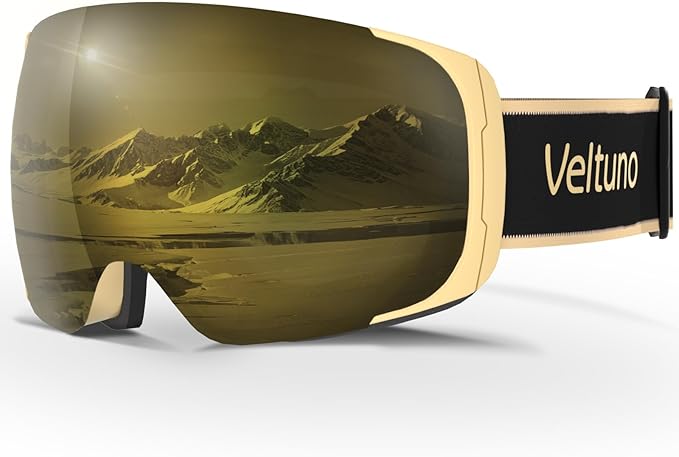 Ski Goggles for Men Women Adult & Youth, OTG Snowboard Goggles Anti Fog, Snow Goggles UV Protection Wide Vision