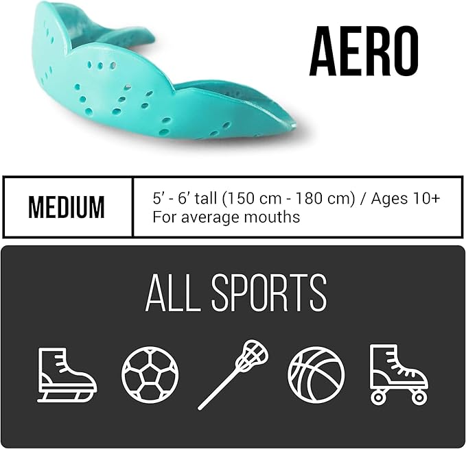SISU Aero Medium Mouthguard, Hot Pink - 1.6mm Thin - Custom-Molded Fit - Slim Design - Remoldable Up to 20 Times - for Team Sports - Non Toxic