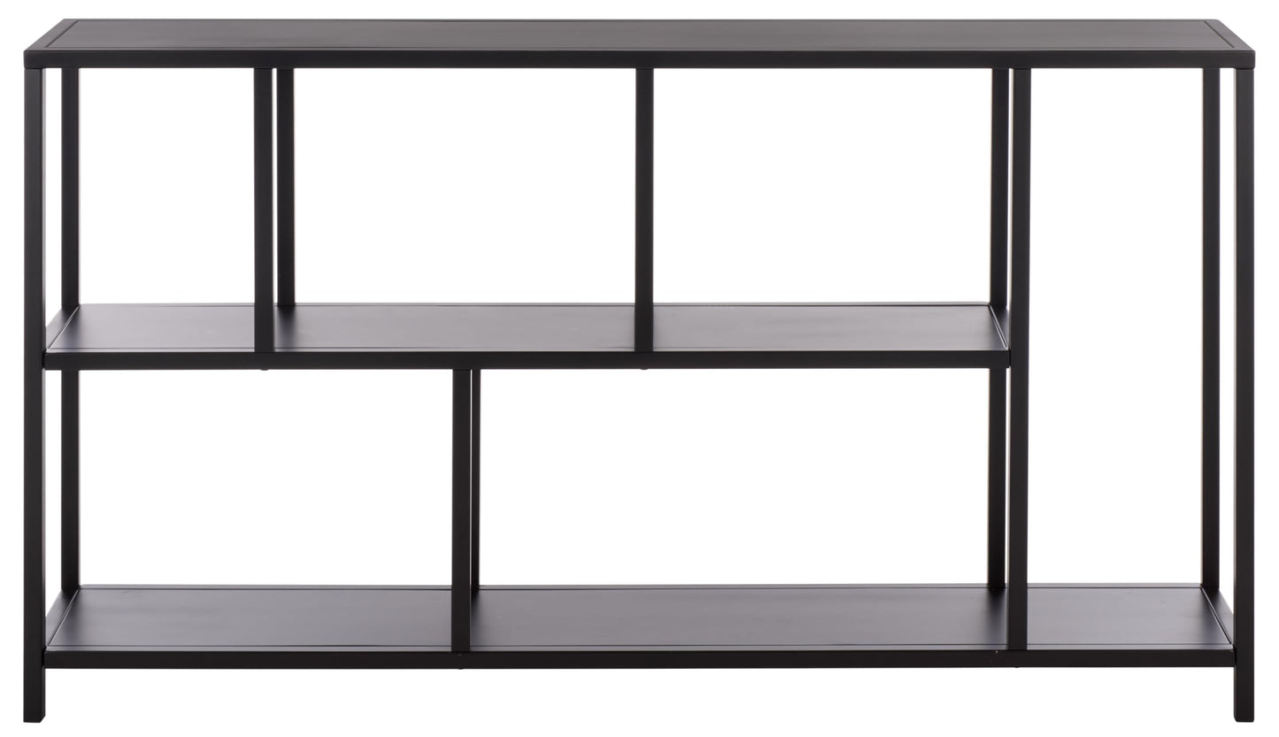 SAFAVIEH Couture Collection - Hodge Black Metal Console Table with 3 Shelves, Modern Minimalist Storage & Display (SFV9559A)