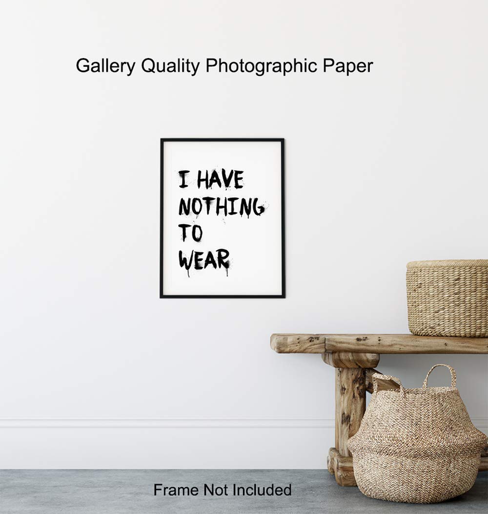 Fashion Art Print Typography - Funny Typography Wall Art Poster - Chic Modern Home Decor for Bedroom, Bathroom - Great Gift for Women, Fashionistas, Designer Fashion Fans - 8x10 Photo - Unframed