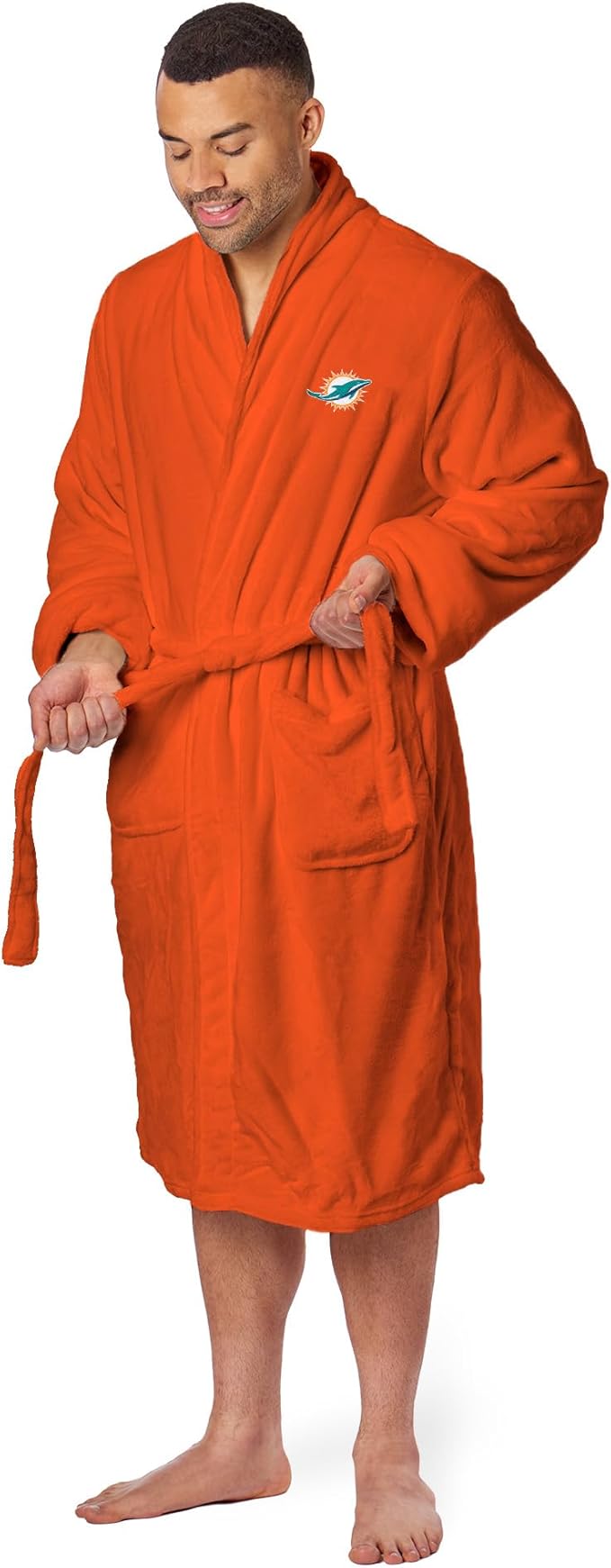 NFL Adult Unisex Silk Touch Bathrobe, Officially Licensed Loungewear, Soft Plush Polyester