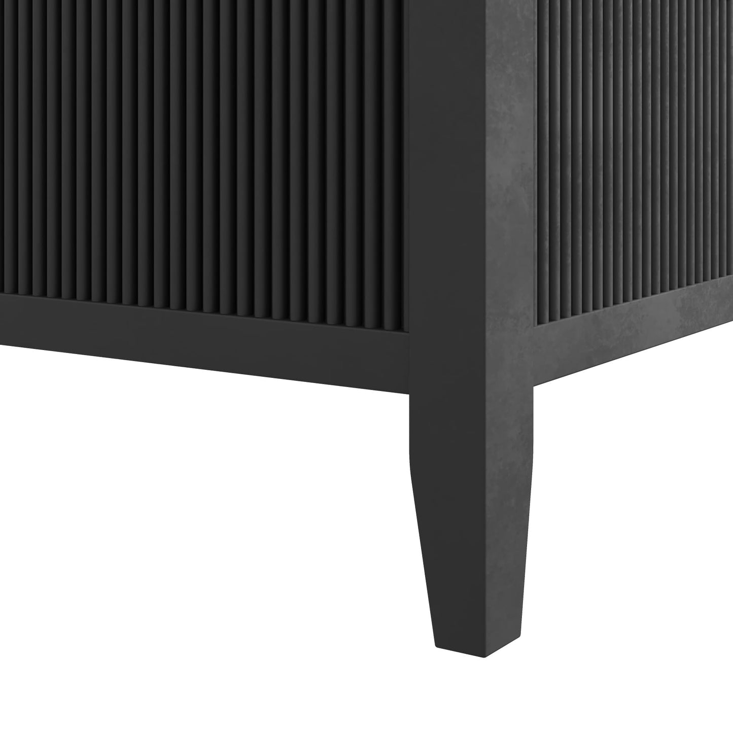 Merax Modern Luxury Queen Size Wooden Canopy Bed Frame with Headboard, Slats Support, Wood 4 Poster Bed Frame, No Box Spring Needed, Contemporary Bedroom Furniture, Black