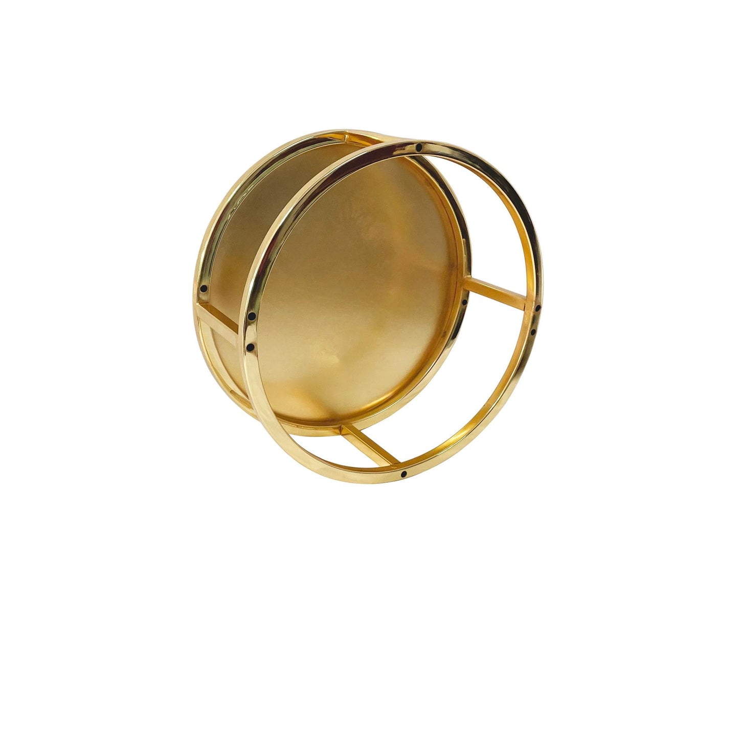 ANGYGH Gold Metal Cake Stand - Round Cupcake Dessert Stand Floating Cake Separator for Valentine's Day & Weddings Birthday Party Baby Shower Display (High 3.93'' Diameter 9.84'')
