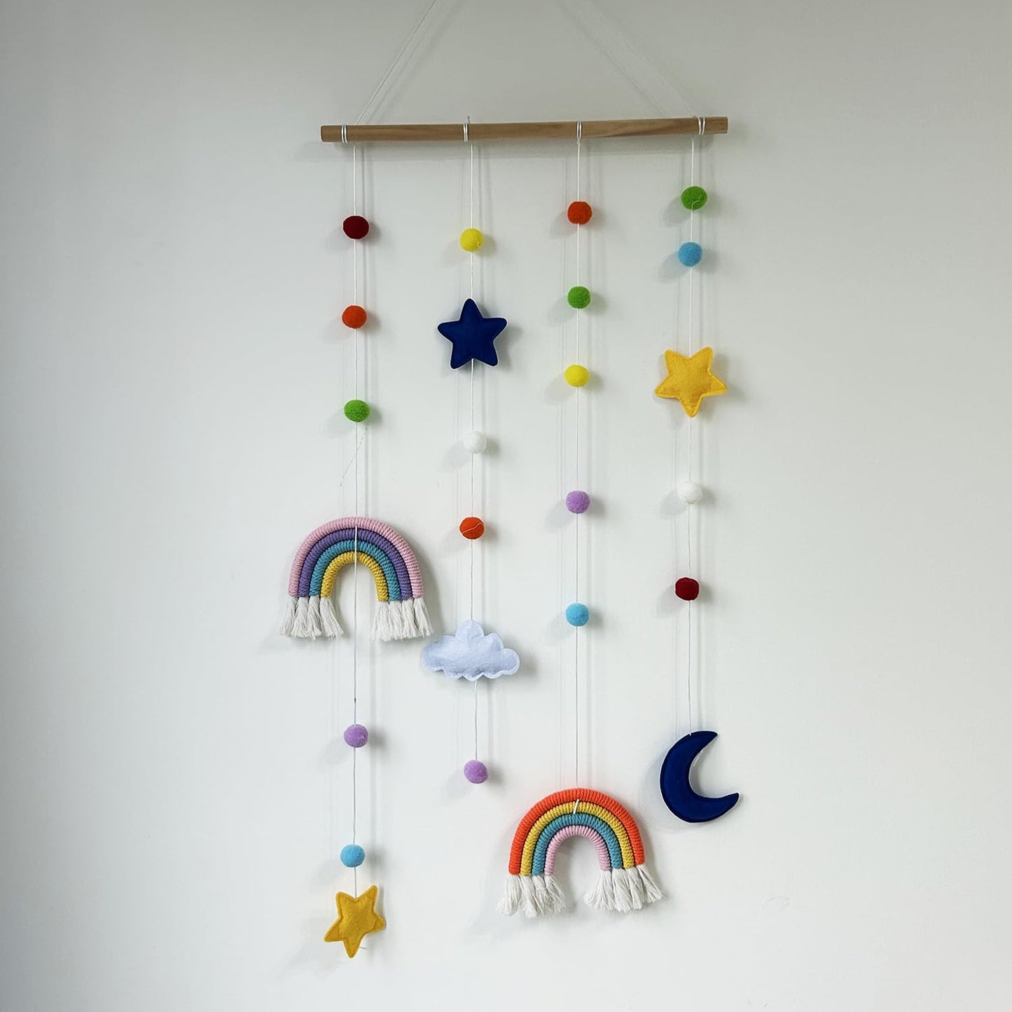 JAVEOLA Rainbow Nordic Style Wall Hanging Decoration, Children Kids Adult Home Decor, Modern Style Household Decoration, Cute Wall-pediments