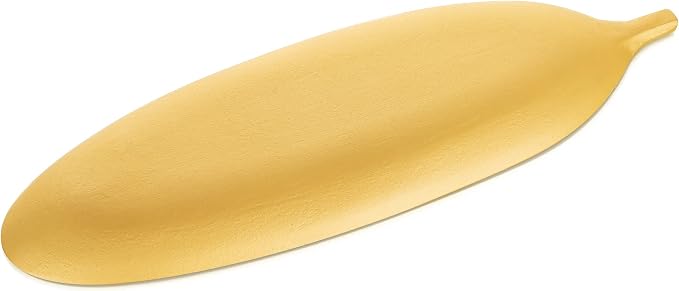 Hanobe Decorative Bowls for Home Decor: Leaf Shaped Wood Key Tray Entryway Decor Leaves Bowl for Fireplace Mantel, Gold