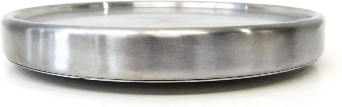 RSVP International Endurance Tool Crock Turntable Lazy Susan, Stainless Steel, 8.25" | Organize Spices & Small Bottles | Spins Easy | Handy in Cabinets or on Counters