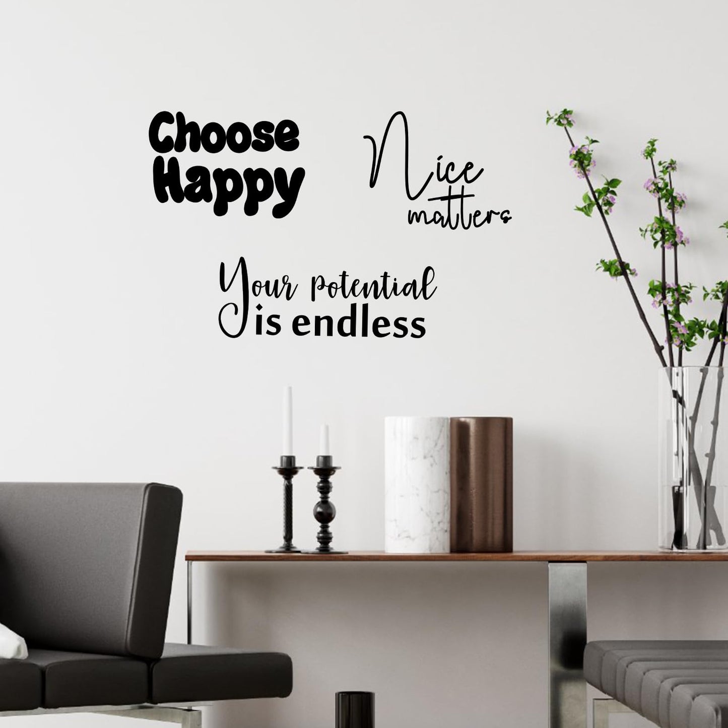 10 Pcs Inspirational Wall Decals Peel and Stick Vinyl Positive Quotes Wall Decor Removable Waterproof Motivational Window Stickers for Bedroom Office School Classroom Living Room Bathroom