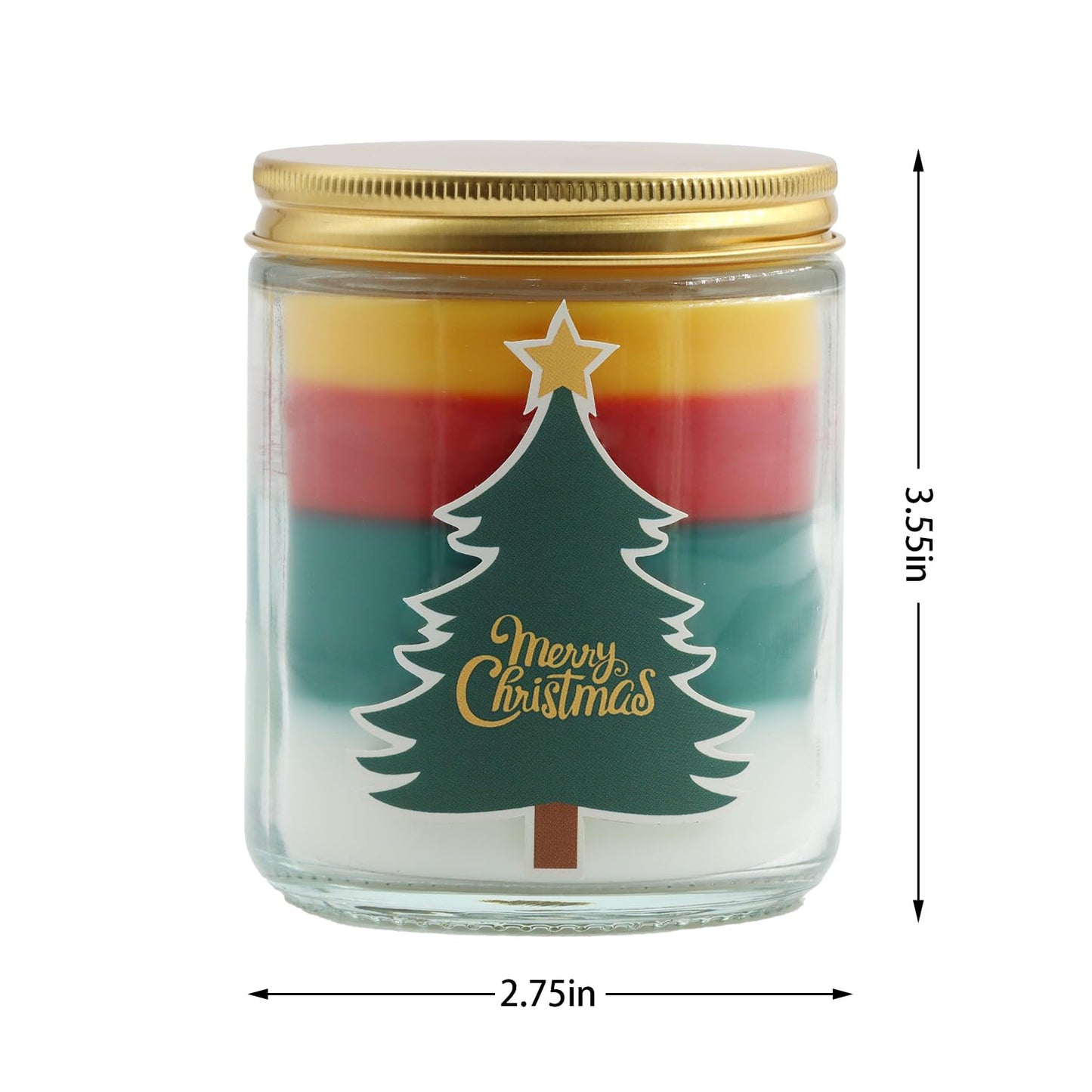 Christmas Candles - Christmas Gifts for Women, Aromatherapy Candle for Home Scented, Natural Soy Wax Fir Scented Candles