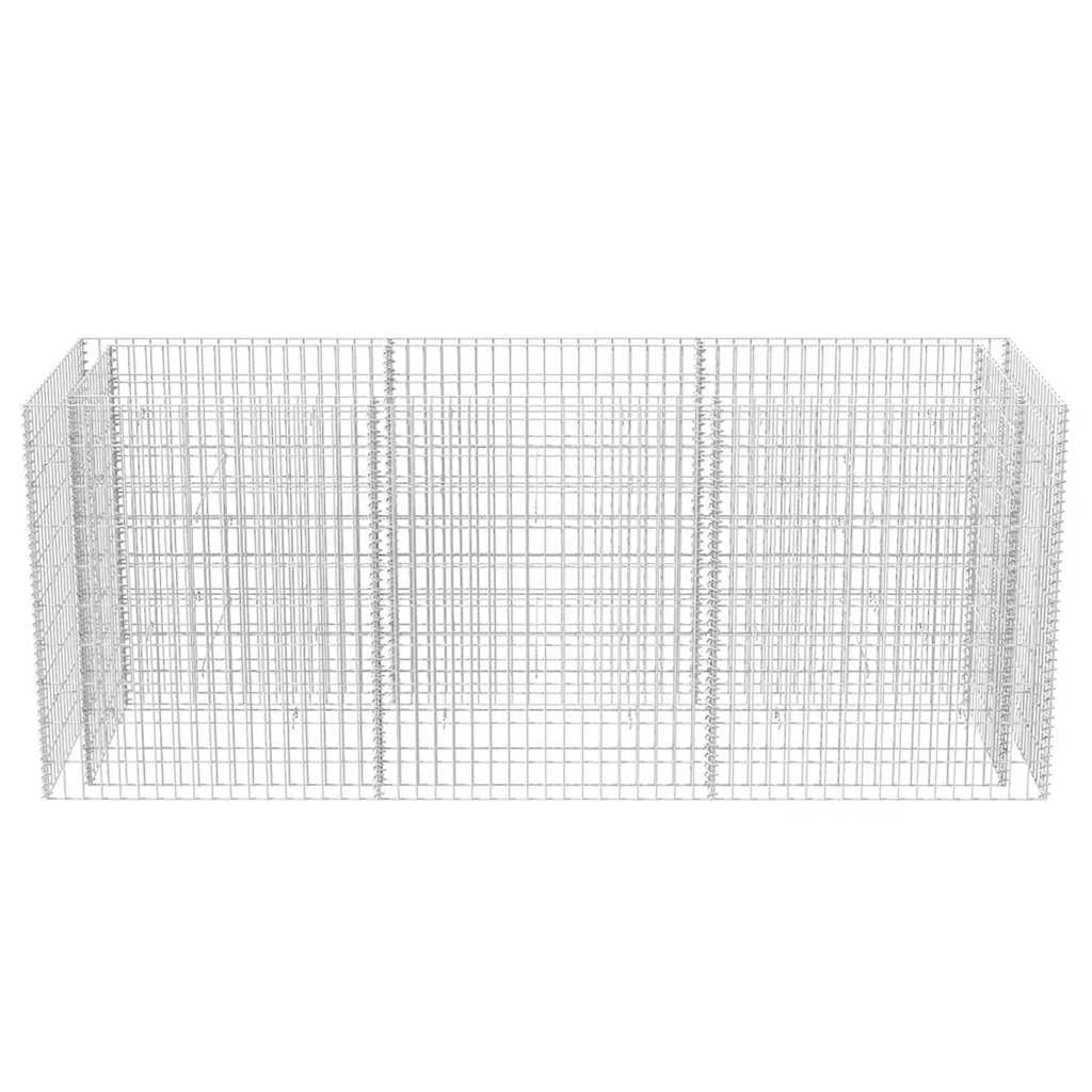 Foknhdi Galvanized Steel Gabion Raised Garden Bed 106" Large Outdoor Planter Box for Vegetables, Herbs & Flowers, Heavy-Duty Rectangular Raised Bed for Patio, Yard & Balcony Spaces