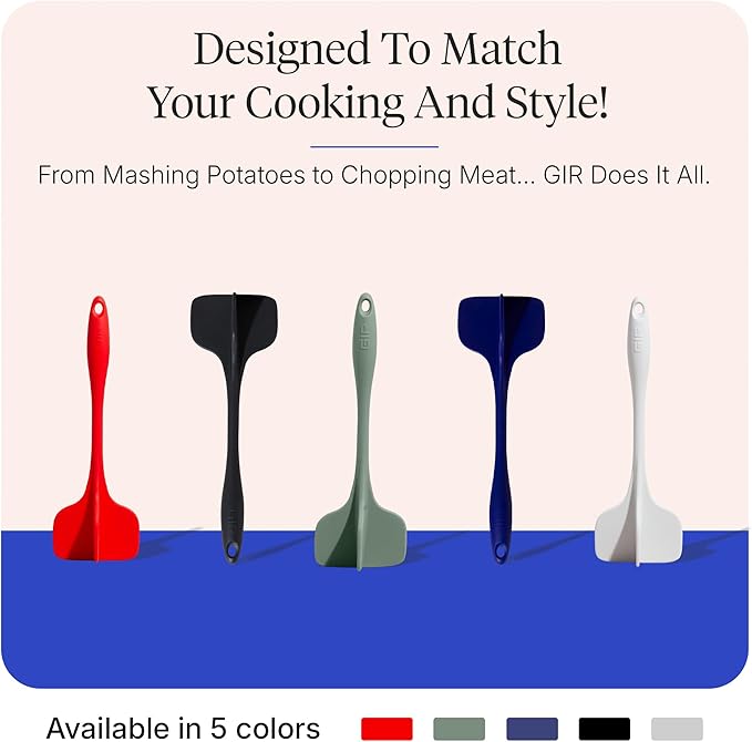 GIR: Get It Right Premium Silicone Quad Meat Chopper with 4 Blade Design - Kitchen Tools Meat Smasher for Ground beef, Potato Mash and Hamburger - Ultimate - 12 IN, Black