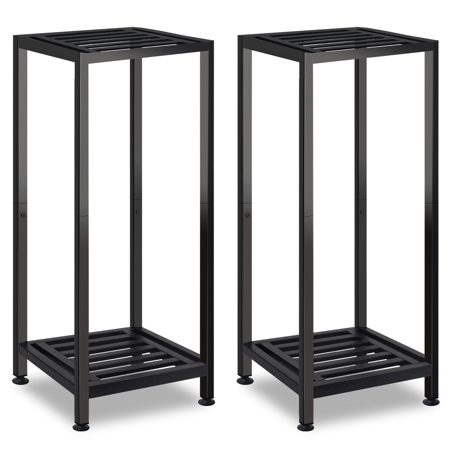 Lilybud--lily 2-Pack Plant Stand Indoor Outdoor, Heavy Duty Wrought Iron Pedestal Stands, Metal Plant Stand Decorative Flower Stand for Patio Garden Deck Living Room
