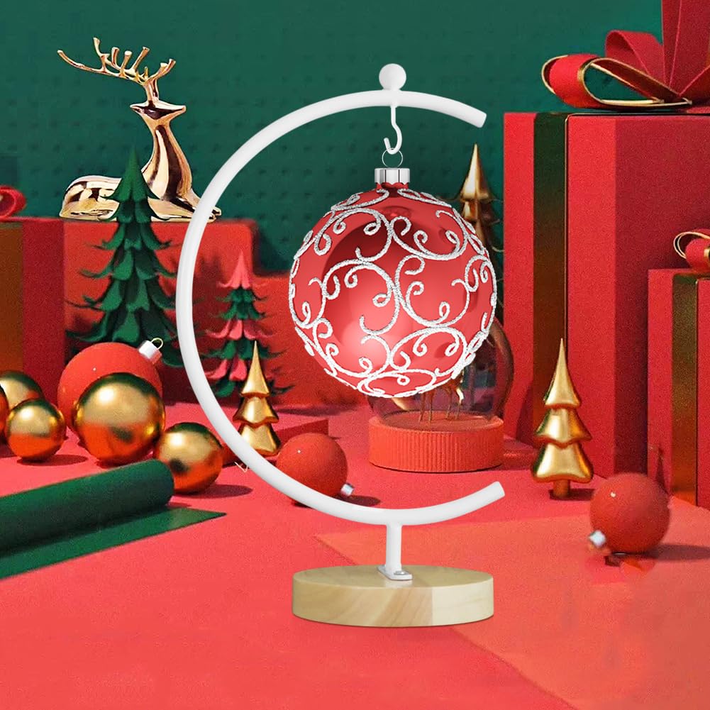 CXLE Big Ornament Display Stand, Iron Pothook Stand for Hanging Glass Globe, Air Plant Terrarium, Witch Ball, Christmas Ornament and Home Wedding Decoration