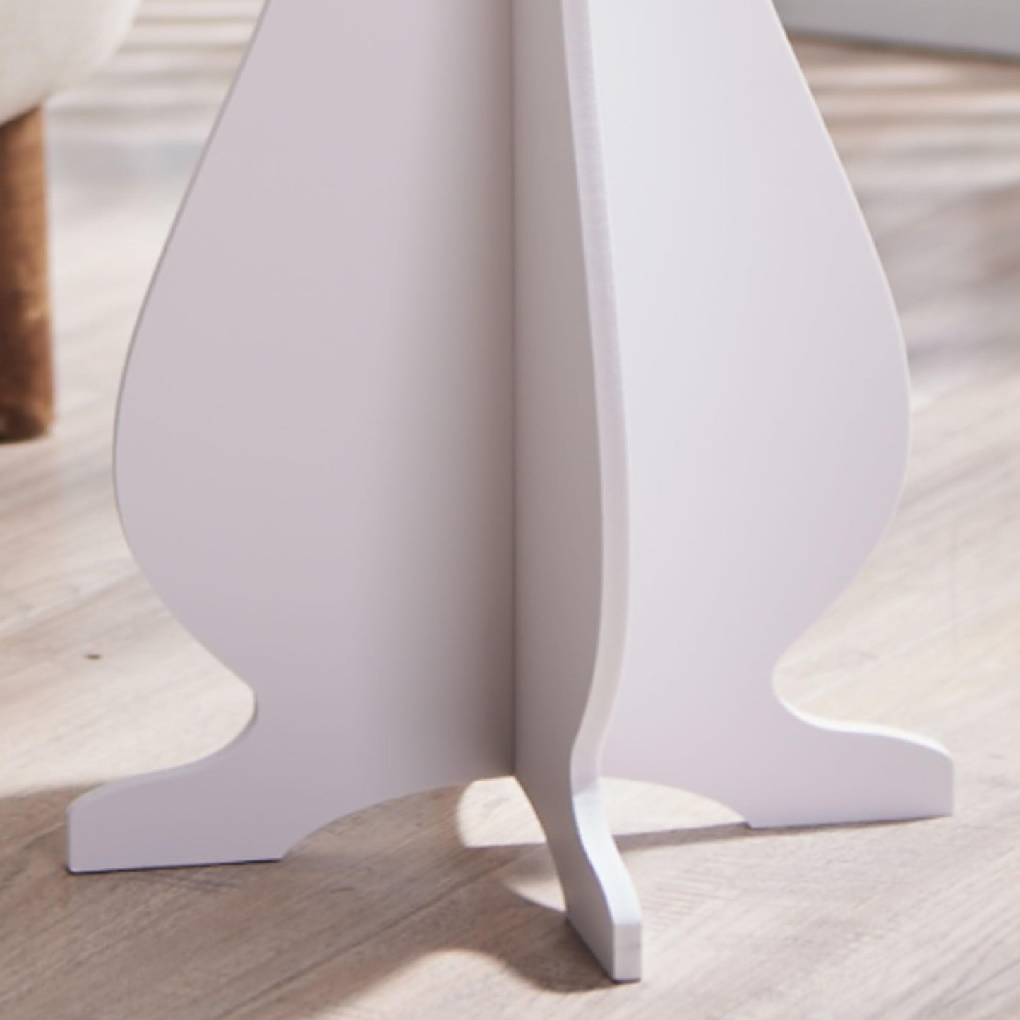 Kings Brand Furniture - Carver Side End Table Plant Stand for Living Room, Bedroom, White