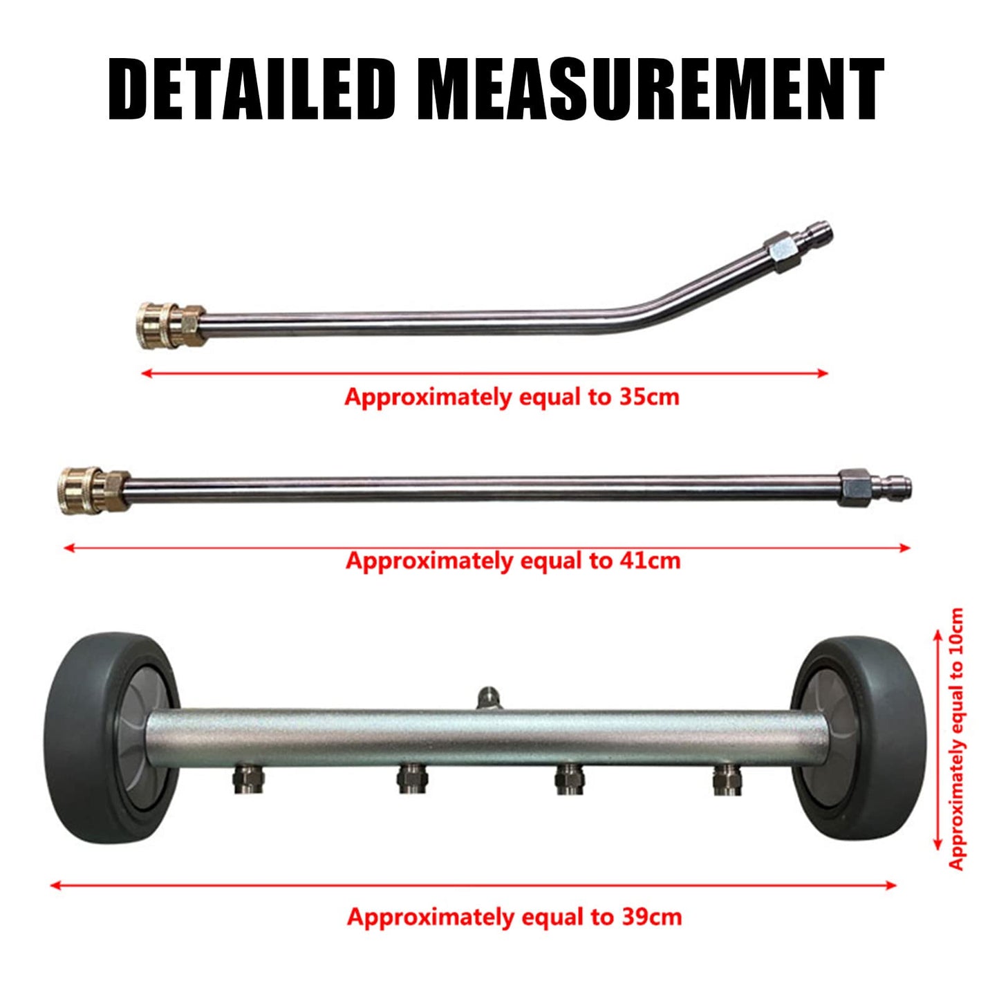 TRELVEX 16-Inch Dual-Purpose Undercarriage Pressure Washer Cleaner,Pressure Washer Surface Cleaner Attachment Water Broom,with 2Pcs ExWands,5000 PSI
