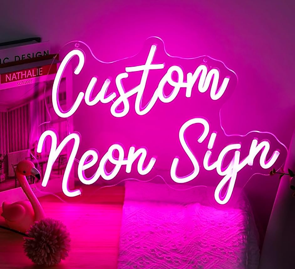 Custom Neon Signs, Customizable Dimmable LED for Wall Decor, Personalized Neon Sign for Wedding Birthday Party Gift Party Bar Game Room Home Business Shop Name Logo LED Neon Lights
