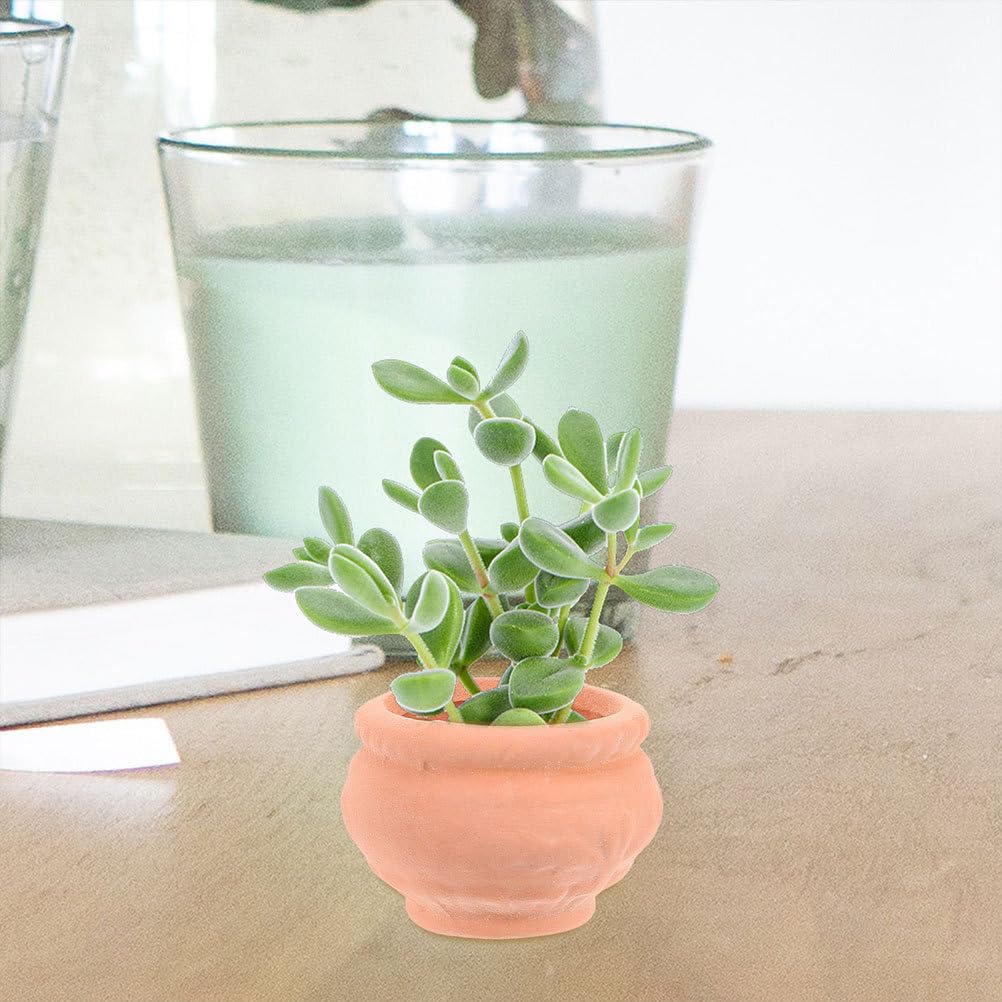 Zerodeko Mini Nursery Pots 2 Pack Lightweight Beige Terracotta Plant Containers 1.18X1.18X0.82 Inch Indoor Outdoor Garden Flower Breeding