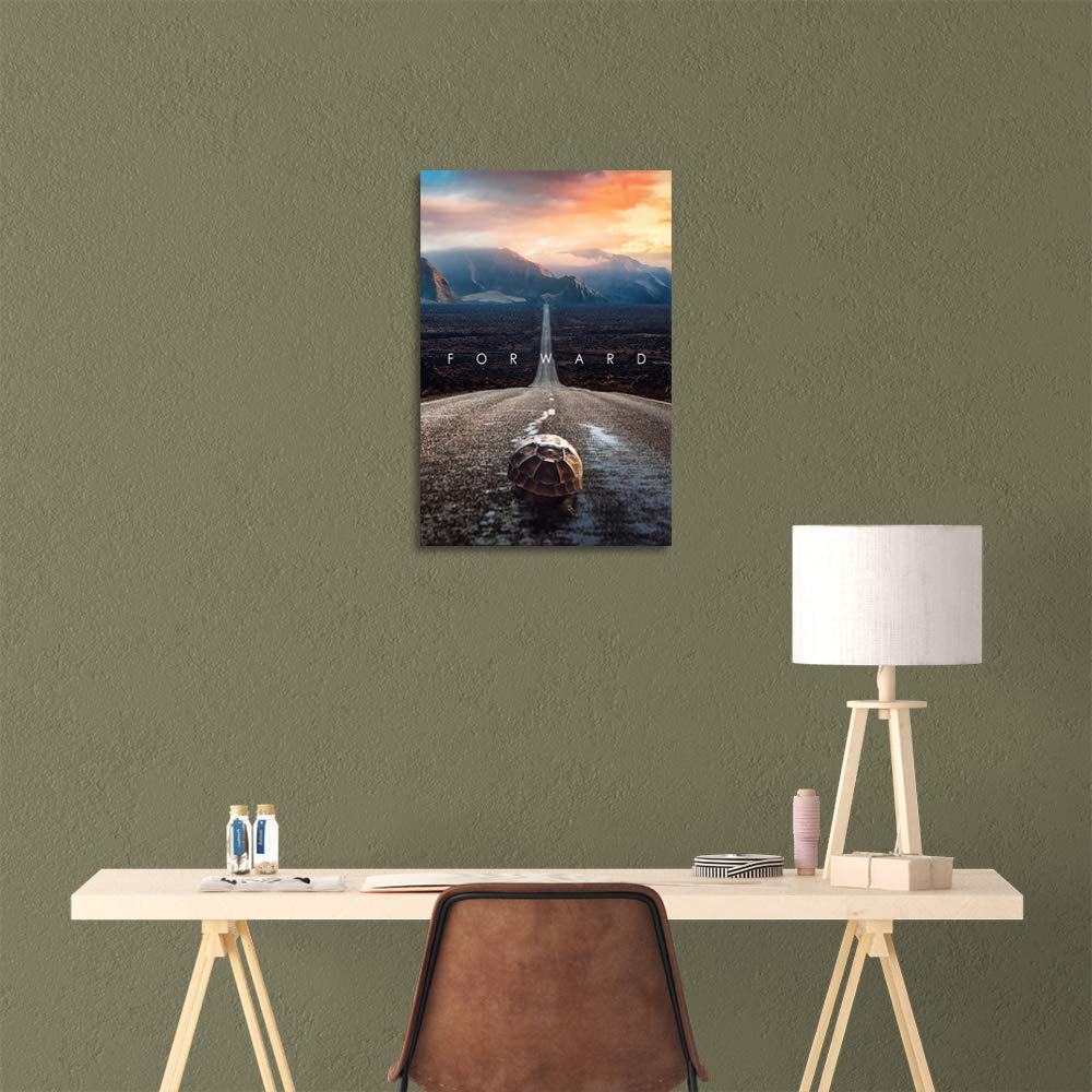 Inspirational Entrepreneur Quotes with Words Wall Art Motivational Forward Painting Prints on Canvas Modern Inspiring Posters Prints Artwork Home Office Classroom School Decor - 12" Wx18 H