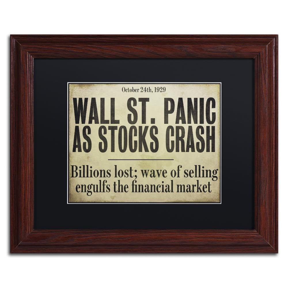 Trademark Fine Art ' Wallstreet ' Black Matted Wood Frame by Color Bakery 11x14