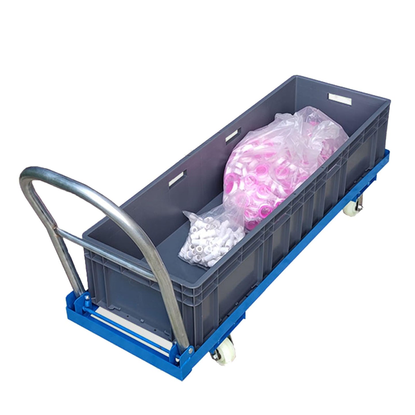 Heavy Duty Foldable Push Cart Dolly with Swivel Handle Portable Flat Bed Platform Truck for Warehouse & Garage60x40x29cm Ideal for Easy Transport