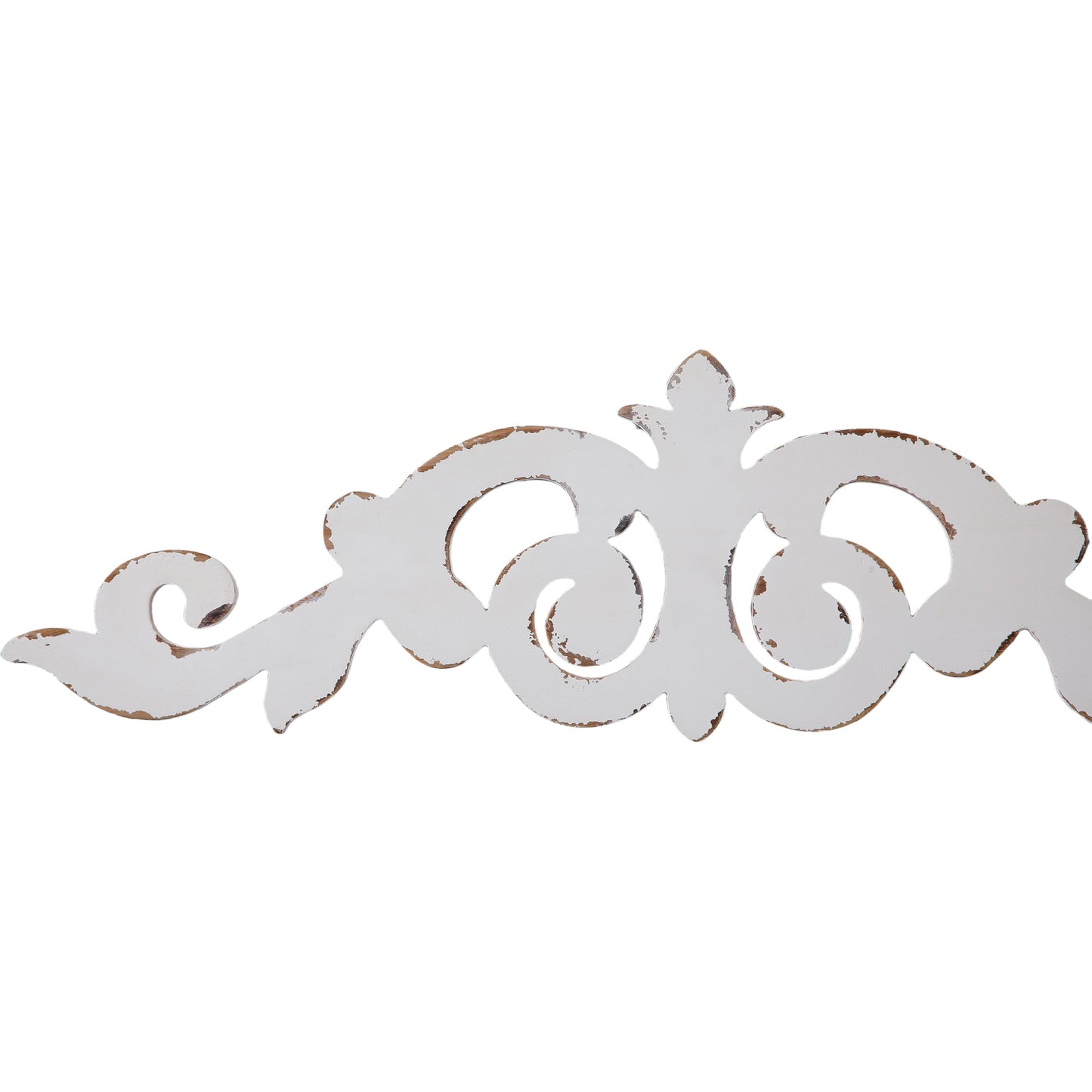 SOFE Rustic Wood Scroll Wall Decor, 35 × 10 Inches Over The Door Decor, Shabby Chic White Above Couch Wall Decorations, Large Hanging Artwork for Bedroom, Hallway Entryway