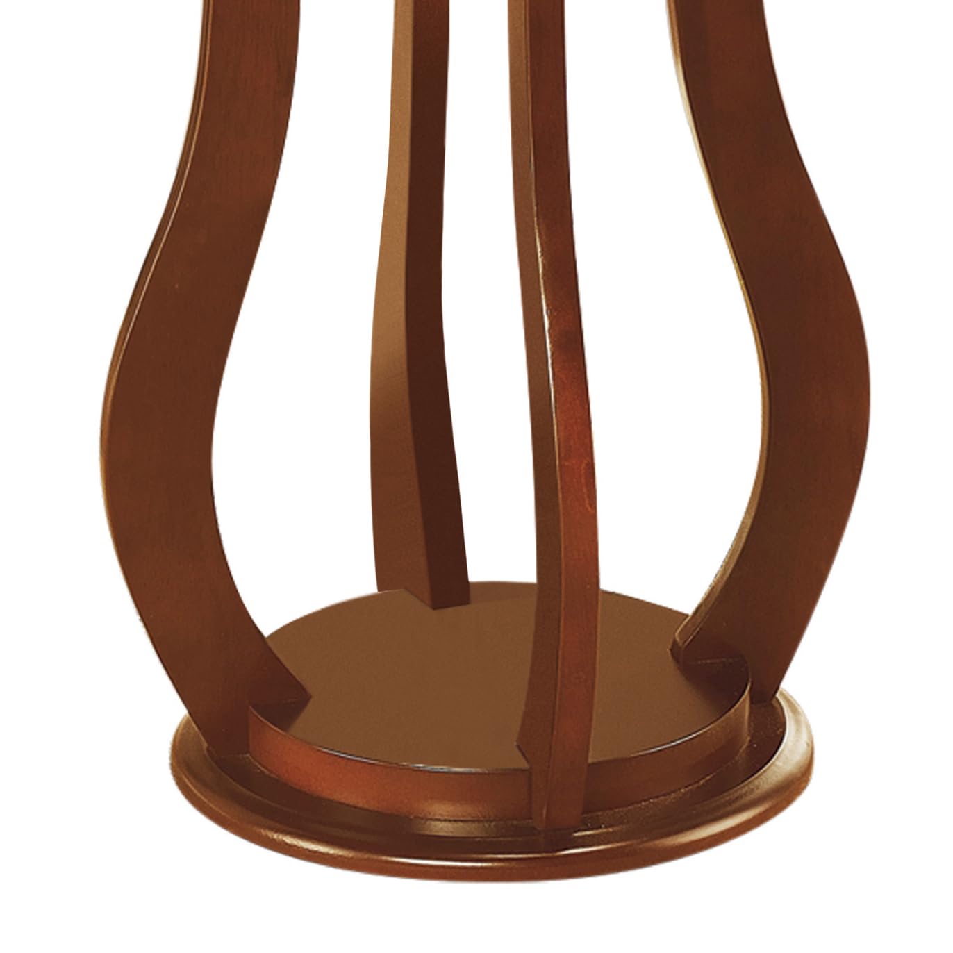Kaimei Accent Table, 28.5 inch Round Plant Stand with Faux Marble Top and Wooden Base for Living Room